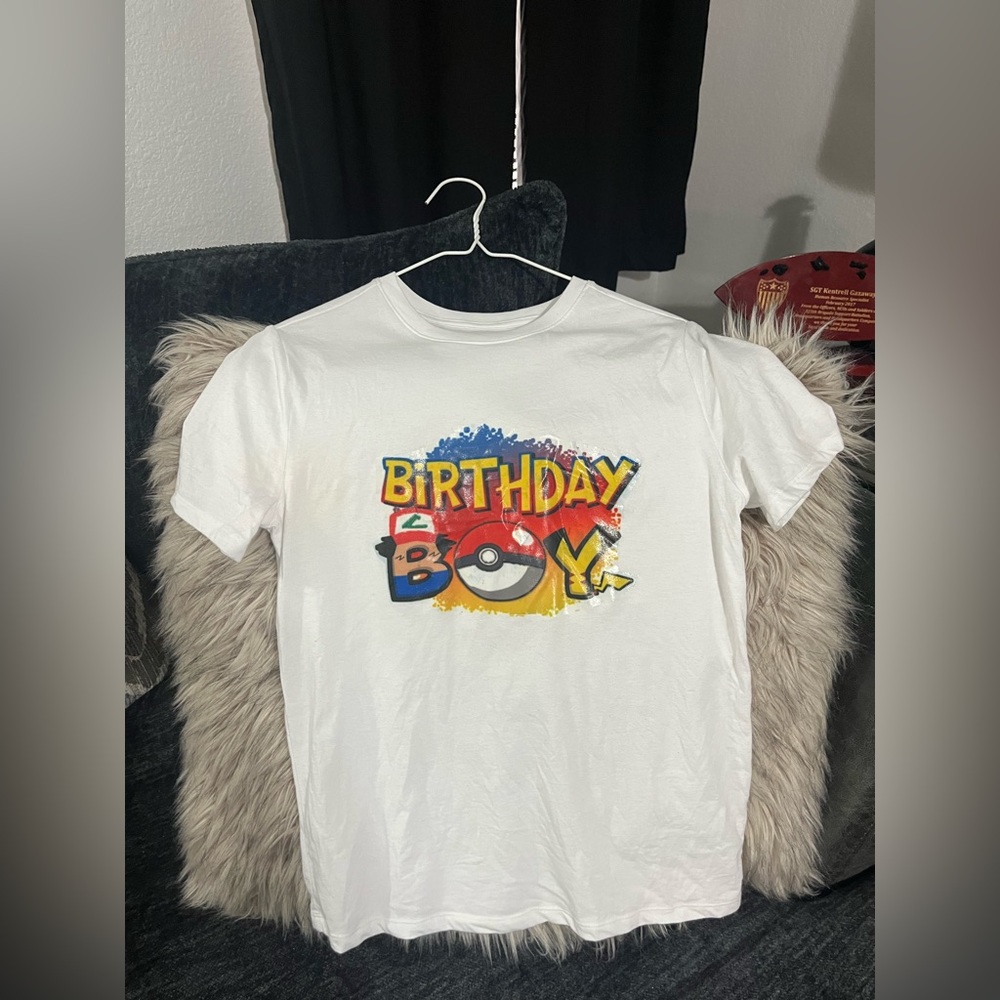 Pokemon birthday boy shirt